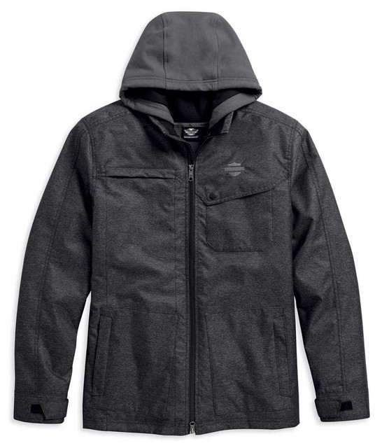 Harley-Davidson Men's Crestwood 3-IN-1 Casual Jacket, Black 97448-18VM - Wisconsin Harley-Davidson
