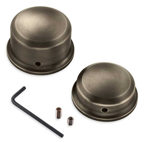 Harley-Davidson Brass Finish Rear Axle Nut Covers -  Set of Two 43000050 - Wisconsin Harley-Davidson