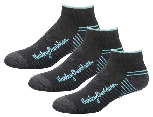Harley-Davidson Wolverine Women's Comfort Cruiser Riding Socks, Black 3 Pairs - Wisconsin Harley-Davidson