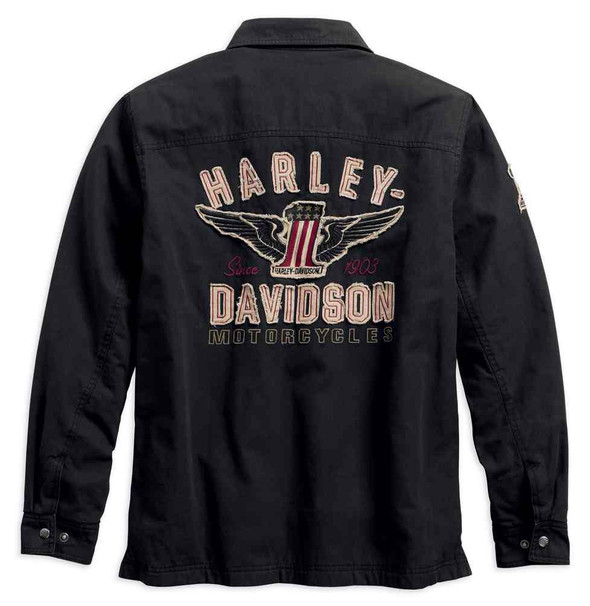 Harley-Davidson® Men's #1 Genuine Classics Shirt Jacket, Black