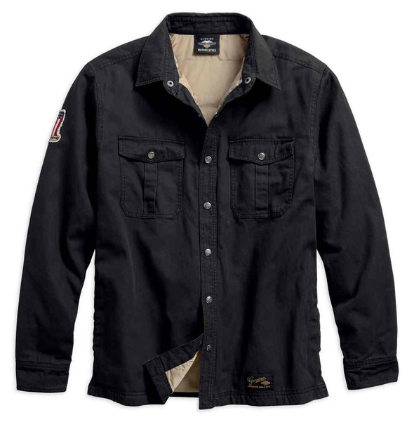 Harley-Davidson Men's #1 Genuine Classics Shirt Jacket, Black 99044-18VM - Wisconsin Harley-Davidson