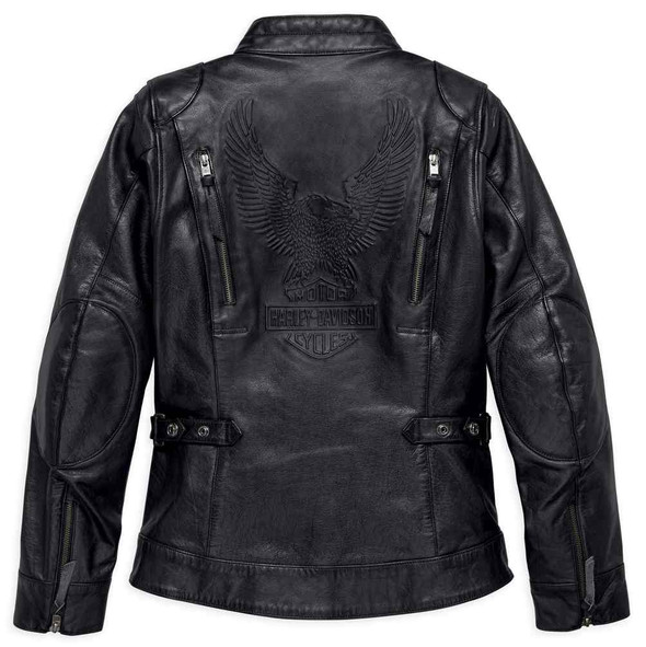 Harley-Davidson ライダースジャケット Harley-Davidson® Women's Line Stitcher Leather Jacket, Black 98031