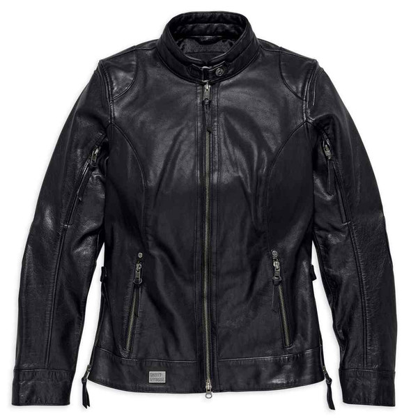 Harley-Davidson® Women's Line Stitcher Leather Jacket, Black 98031