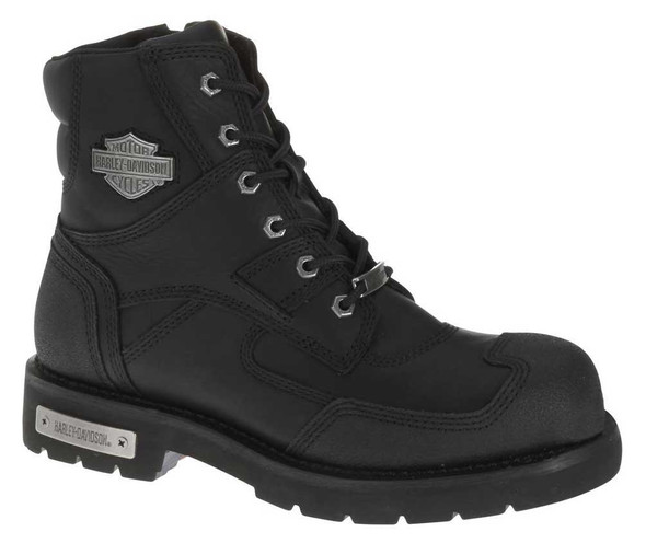 Harley-Davidson Men's Zak 6-Inch Black Safety Toe Motorcycle Boots D93497 - Wisconsin Harley-Davidson