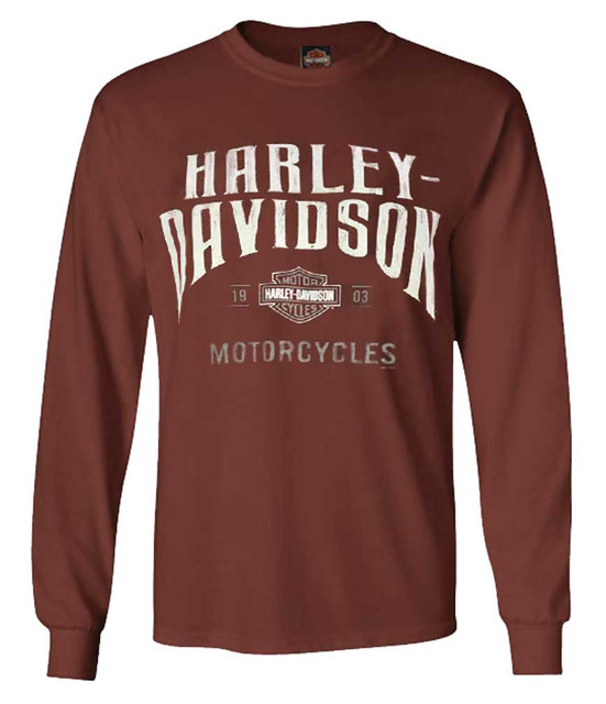 Harley-Davidson Men's Concrete Frontier Long Sleeve Crew Neck Shirt 5L36-HF23 - Wisconsin Harley-Davidson