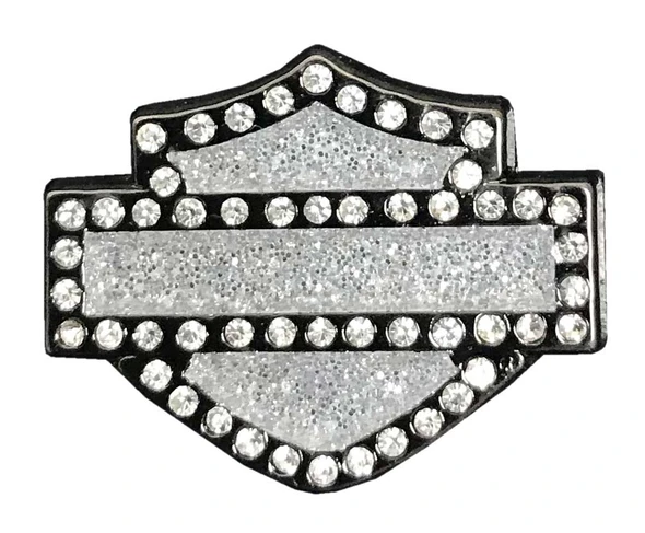 Harley-Davidson Open Bar & Shield Logo with Rhinestones Pin, 1 x .75 Inch 51988 - Wisconsin Harley-Davidson