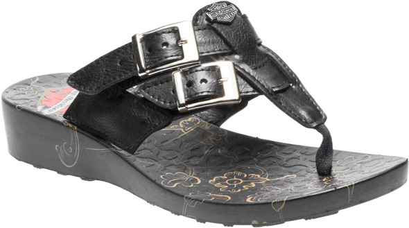 Harley-Davidson Women's Creston Black Fashion Sandals D84278 - Wisconsin Harley-Davidson