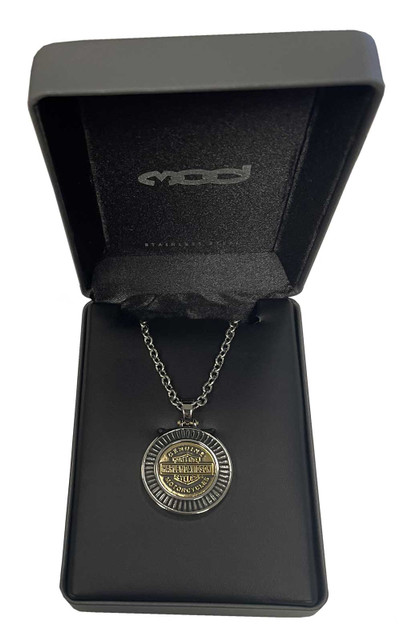 Harley-Davidson® Men's Gold Toned Steel Bar & Shield Chain