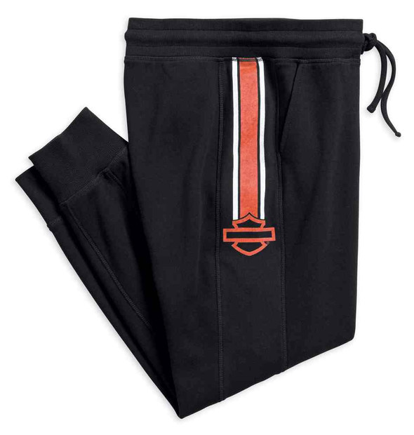 Harley-Davidson Women's Leg Stripe Activewear Jogger Pants, Black 96154-18VW - Wisconsin Harley-Davidson