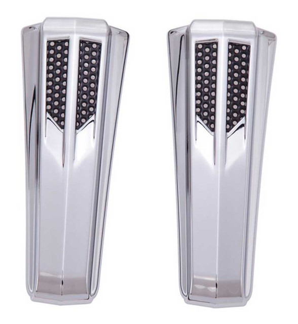 Ciro Upper Fork Tin Accents, All H-D FL Models, Sold in Pairs - Chrome or Black - Wisconsin Harley-Davidson
