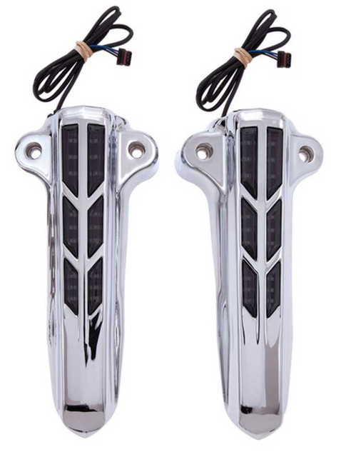 Ciro Lighted Forkini Lower Leg Custom Covers, Sold in Pairs - Chrome or Black - Wisconsin Harley-Davidson