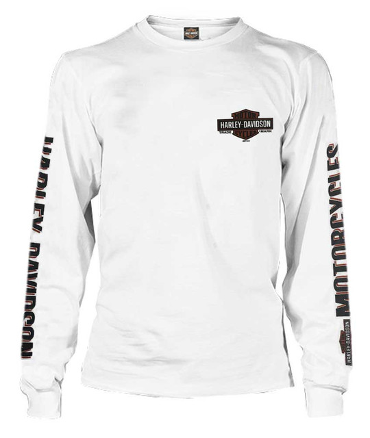 Harley-Davidson Men's Clutch Kicker Long Sleeve Crew Neck Shirt 5L36-HE95 - Wisconsin Harley-Davidson