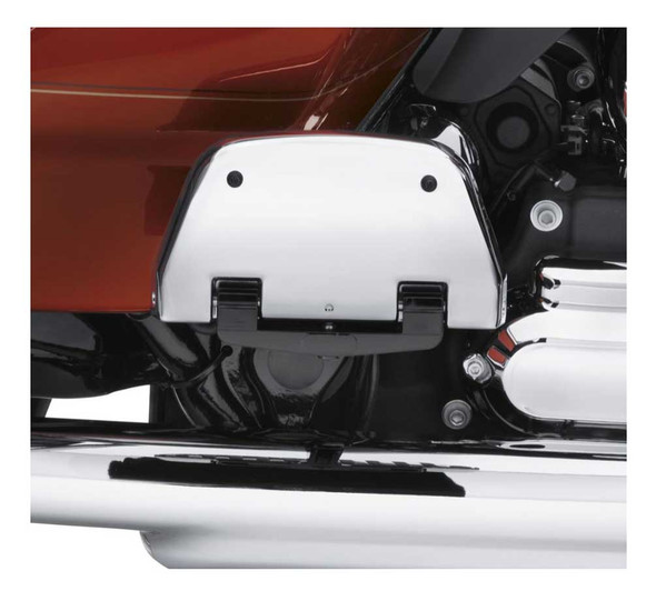 Harley-Davidson Chrome Passenger Footboard Pans, Dyna/Softail/Touring 50752-04 - Wisconsin Harley-Davidson