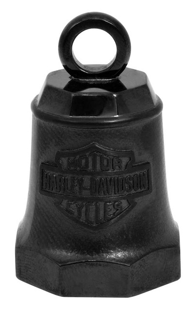 Harley-Davidson® Sculpted H-DMC Logo Ride Bell, Matte Black Finish Harley-Davidson® Sculpted H-DMC Logo Ride Bell, Matte Black Finish
