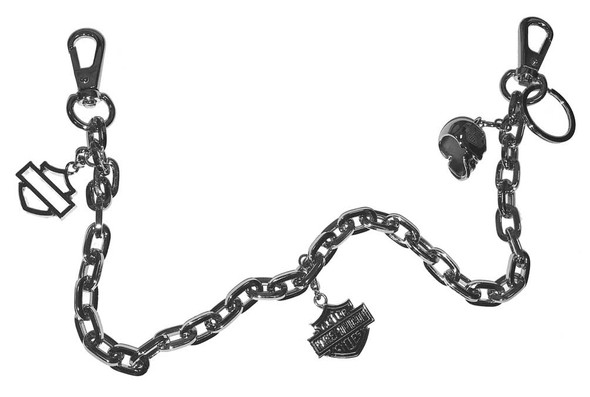 Harley-Davidson Men's 18 in. Square Link Hip Chain, Chrome Finish HDKMM12 - Wisconsin Harley-Davidson