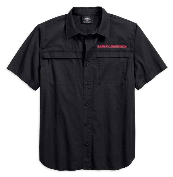 Harley-Davidson Men's Big Back Graphic Short Sleeve Shirt, Black 96252-18VM - Wisconsin Harley-Davidson