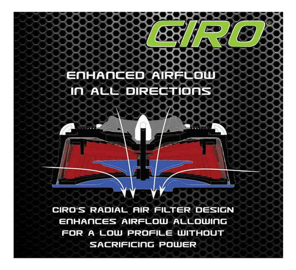 Ciro Radial Air Cleaner Fits 08 16 H D Touring Models Chrome or