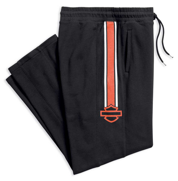 Harley-Davidson Men's Leg Stripe Activewear Sweat Pants, Black 96128-18VM - Wisconsin Harley-Davidson