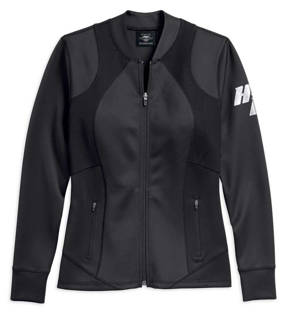 Harley-Davidson Women's Mesh Overlay Activewear Jacket, Black 96162-18VW - Wisconsin Harley-Davidson