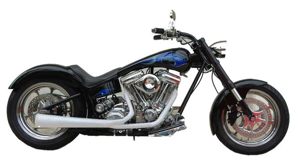 White Brothers 2.25 in. 2 into 1 Exhaust - Chrome Finish DS-200512 - Wisconsin Harley-Davidson