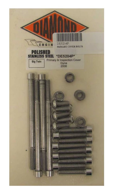 Diamond Engineering Stainless Steel Primary & Inspection Cover Set DE5204P - Wisconsin Harley-Davidson