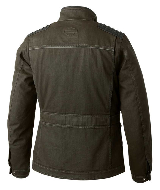 Harley-Davidson® Men's Trego Stretch Slim Fit Riding Jacket, Green