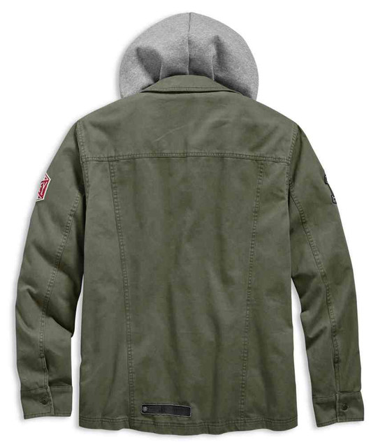 Harley-Davidson® Men's Hoodie Cotton Slim Fit Casual Jacket, Green