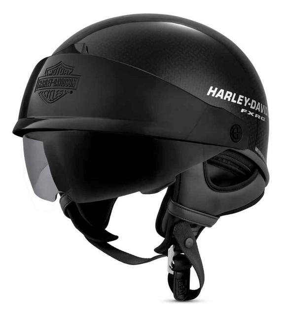 Harley-Davidson® Men's FXRG J07 Carbon Fiber Half Helmet, Gloss