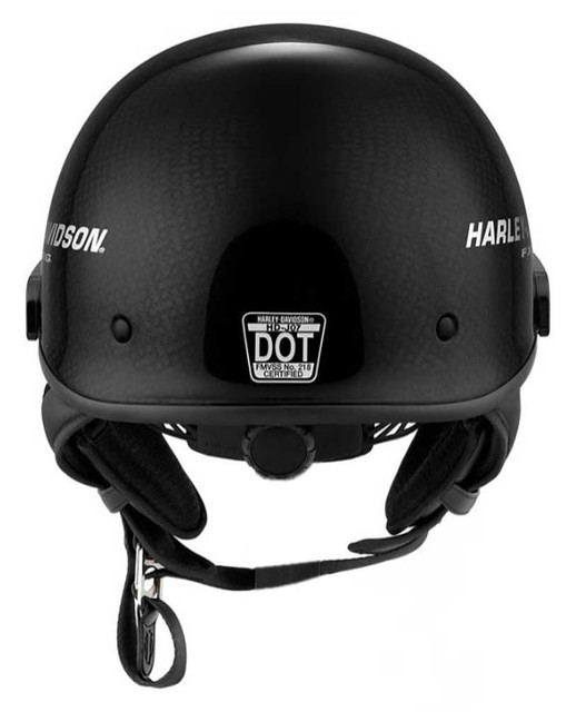 Harley-Davidson® Men's FXRG J07 Carbon Fiber Half Helmet, Gloss