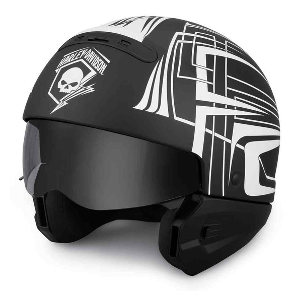 Harley-Davidson® Men's Skull Lightning 3-in-1 X04 Helmet, Matte