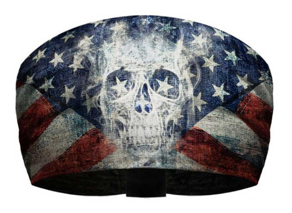 That's A Wrap Unisex Patriotic Ghost Skull Knotty Band, Ultra-Soft Fabric KB2614 - Wisconsin Harley-Davidson
