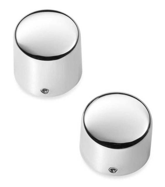 Harley-Davidson Rear Axle Nut Covers - Billet Cut, Chrome Plated 43132-08 - Wisconsin Harley-Davidson