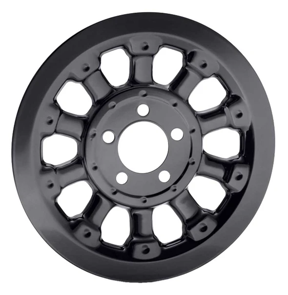 Harley-Davidson Magnum 5 Sprocket Cover, Fits Dyna Models - Black 42200010 - Wisconsin Harley-Davidson