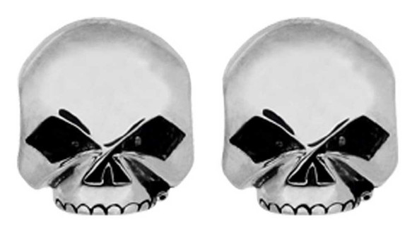 Harley-Davidson Women's Sterling Silver Skull Emblem Post Earrings HDE0377 - Wisconsin Harley-Davidson