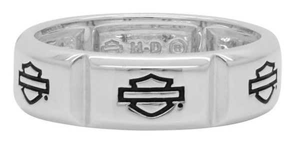 Harley-Davidson Men's Classic Multiple B&S Ring, Sterling Silver HDR0438 - Wisconsin Harley-Davidson