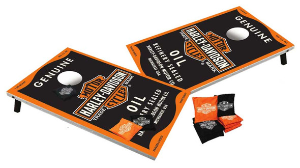 Harley-Davidson Genuine Oil Can Bar & Shield Bean Bag Toss, Black 66236 - Wisconsin Harley-Davidson