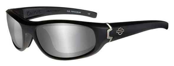 Harley-Davidson Mens Curve PPZ Sunglasses, Silver Flash Lens/Matte Frame HDCUR09 - Wisconsin Harley-Davidson