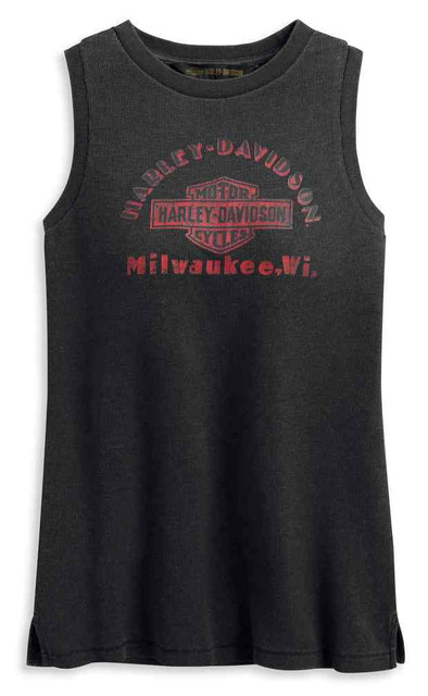 Harley-Davidson Women's Classic Graphic Sleeveless Muscle Tee, Black 99262-19VW - Wisconsin Harley-Davidson