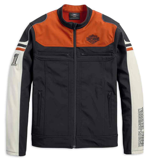 Harley-Davidson Men's Colorblocked Soft Shell Casual Jacket 98405-19VM - Wisconsin Harley-Davidson