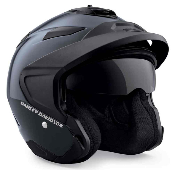 Harley-Davidson® Mens Maywood Sun Shield H27 3/4 Helmet, Midnight