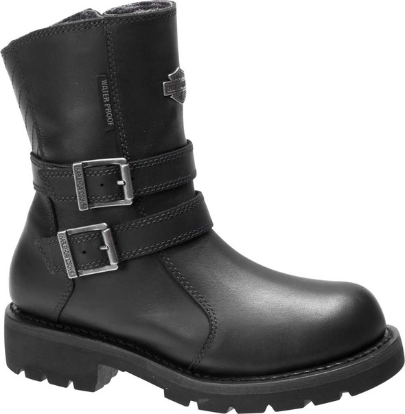 Harley-Davidson Women's Brinser 7.5-Inch Black WP Motorcycle Boots D87171 - Wisconsin Harley-Davidson