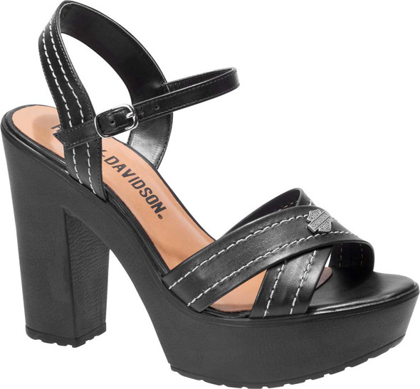 Harley-Davidson Women's Waldron Black Fashion High Heel Sandals D84400 - Wisconsin Harley-Davidson