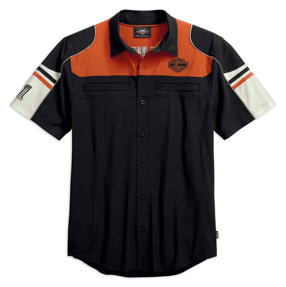 Harley-Davidson Men's Performance Colorblock Shirt w/ Coolcore Tech 99189-19VM - Wisconsin Harley-Davidson
