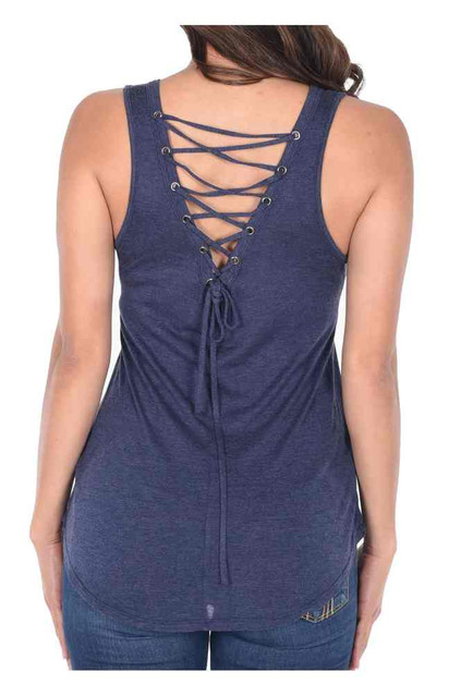 Harley-Davidson® Women's Lilac Allure Embellished Lace-Up Back