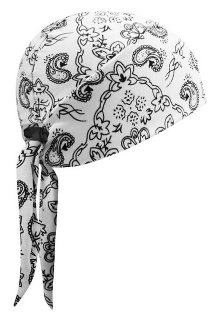 That's A Wrap Vintage Bandana Print Stretch Wrap w/ Tie Back - White SW1214-VP - Wisconsin Harley-Davidson