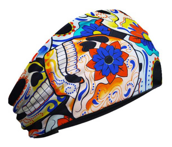 That's A Wrap Women's Sugar Skull Garden Cotton Jersey Knotty Band KB2942 - Wisconsin Harley-Davidson