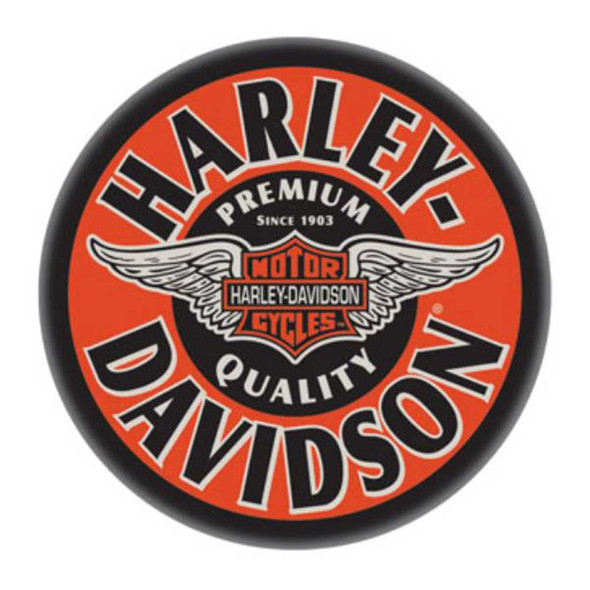Harley-Davidson® Winged Bar & Shield Round Cafe Table - Black