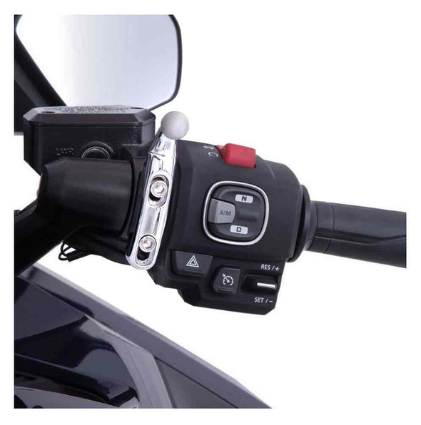 Ciro Goldstrike Left or Right Side Accessory Mount, Chrome or Black 58110-58119 - Wisconsin Harley-Davidson