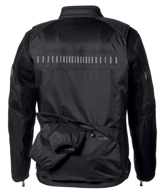 新品　Manakiki Slim Fit Riding Jacket Harley-Davidson® Men's Manakiki Slim Fit Riding Jacket, Black