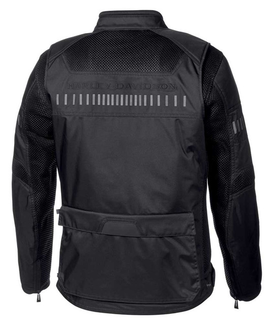 Harley-Davidson 黒 ライダースジャケット Harley-Davidson® Men's Manakiki Slim Fit Riding Jacket, Black